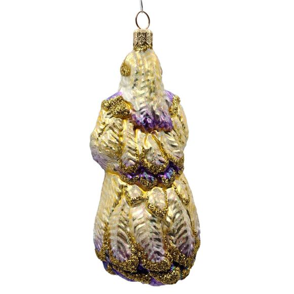Patricia Breen Plumed Santa Claus Lavender Christmas Holiday Tree Ornament - Picture 5 of 8